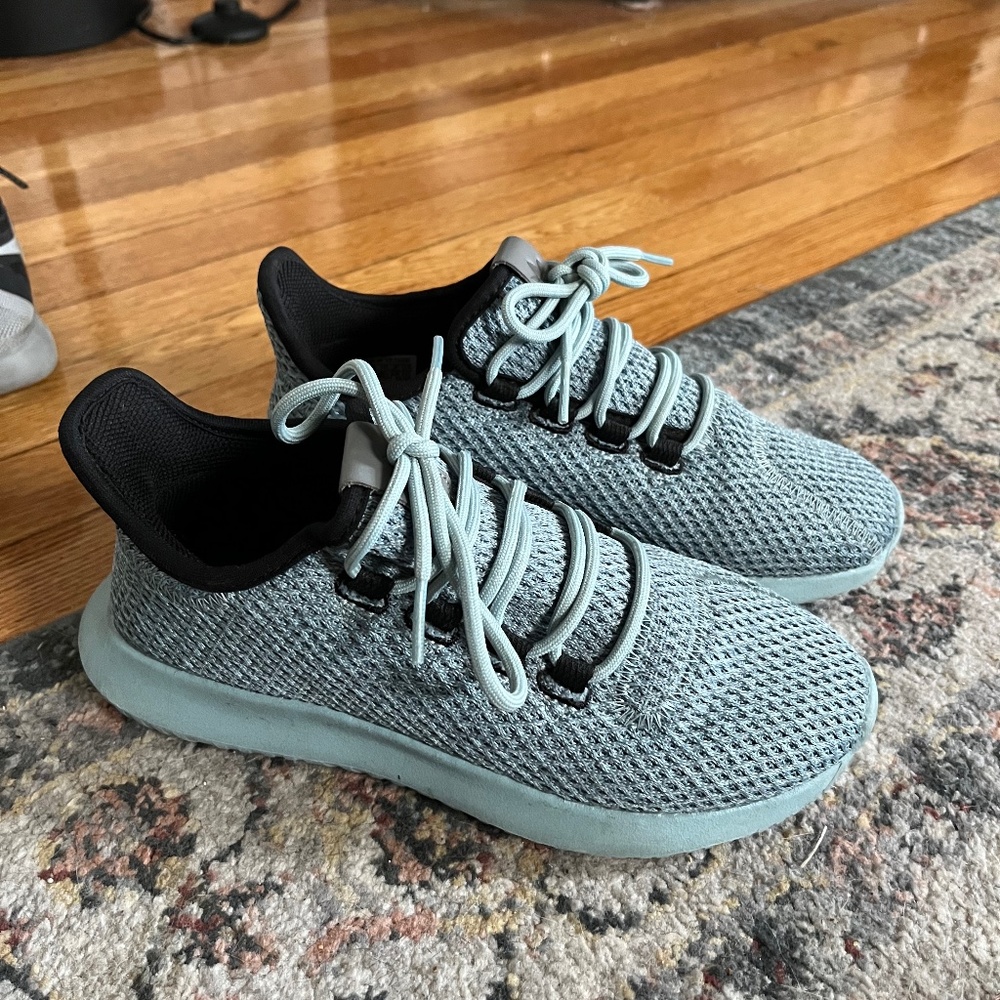 Light blue Adidas Tubular